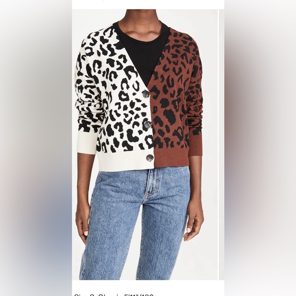 525 America animal print cardigan size small - Picture 1 of 5